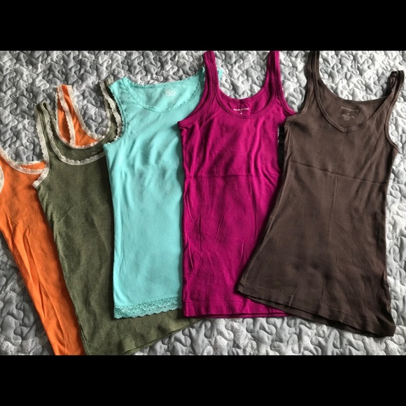 multi brand Tops - 5  new tanks, 3 with tag, 2 without tag